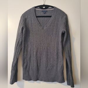 Tommy Hilfiger Gray Cable Knit Sweater